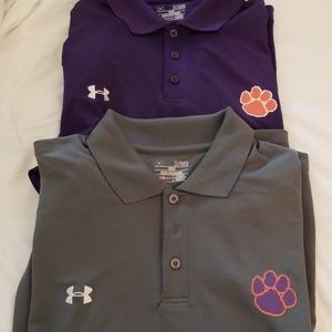 Under Armour Clemson Polo Shirts Mens XL